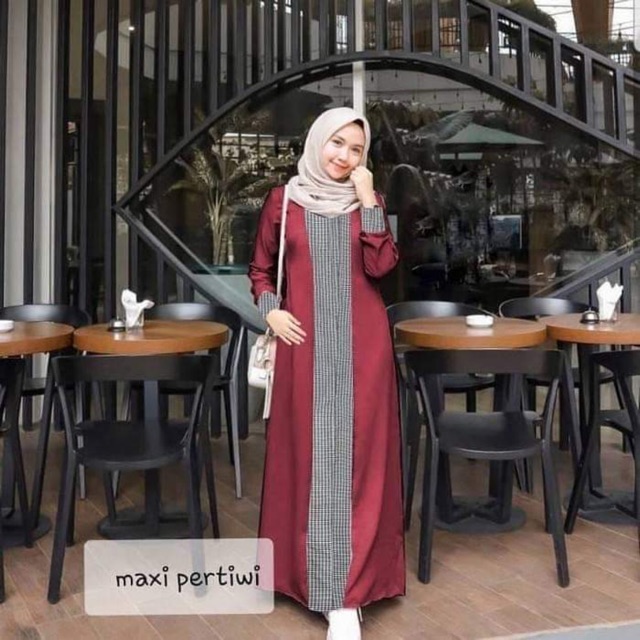 NEW YEAR SALE!! MAXI PERTIWI / DRESS MURAH KOTAK KOTAK POLOS HOMEY DRESS WANITA TERMURAH HITS