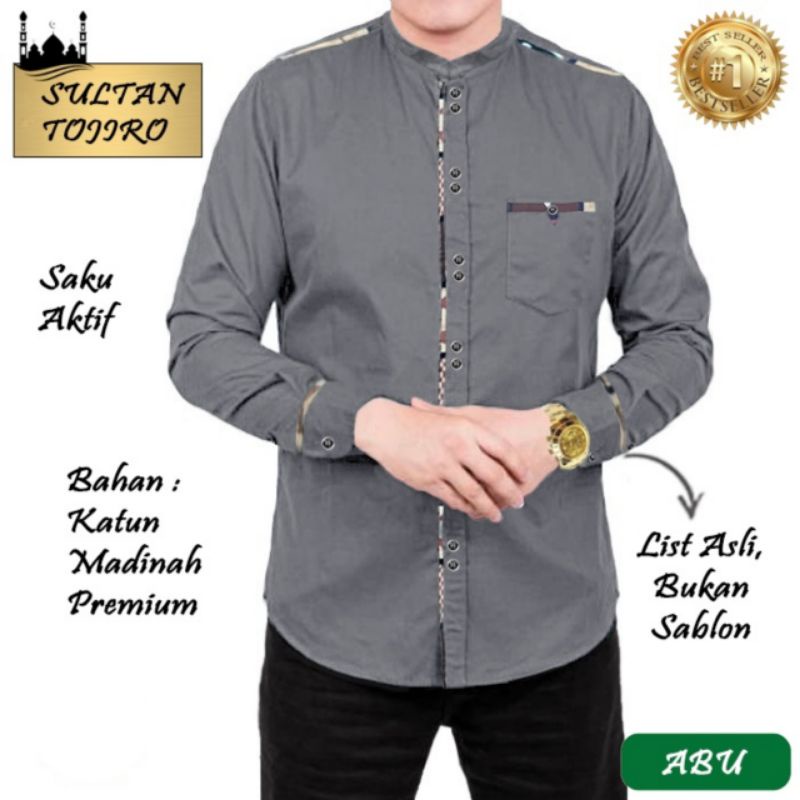 Baju Koko SULTAN TOJIRO Lengan Panjang Pakaian Pria Baju Muslim Tojiro Sultan Murah Berkualitas Terb