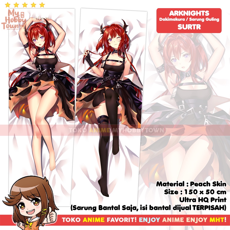 Sarung Bantal Anime Dakimakura Arknights : Surtr