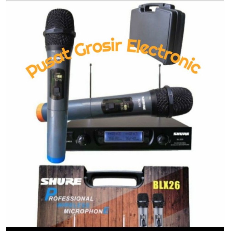 MIC WIRELESS SHURE BLX26/BLX 26 MICROPHONE NEW FREE KOPER