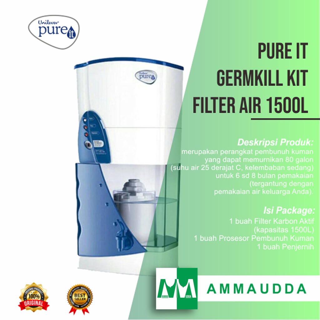 Filter / Filter Air / penyaring / Pure It / Unilever Pure It Germkill Kit Filter Air 1500L