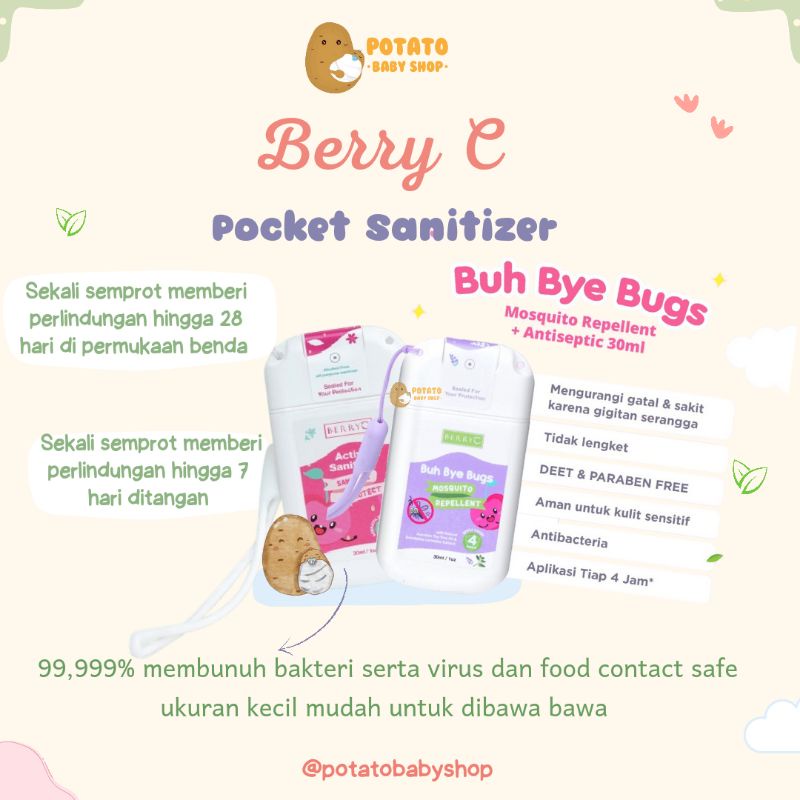 BerryC Pocket Hand Sanitizer &amp; Buh Bye Bug 30 ml Berry C