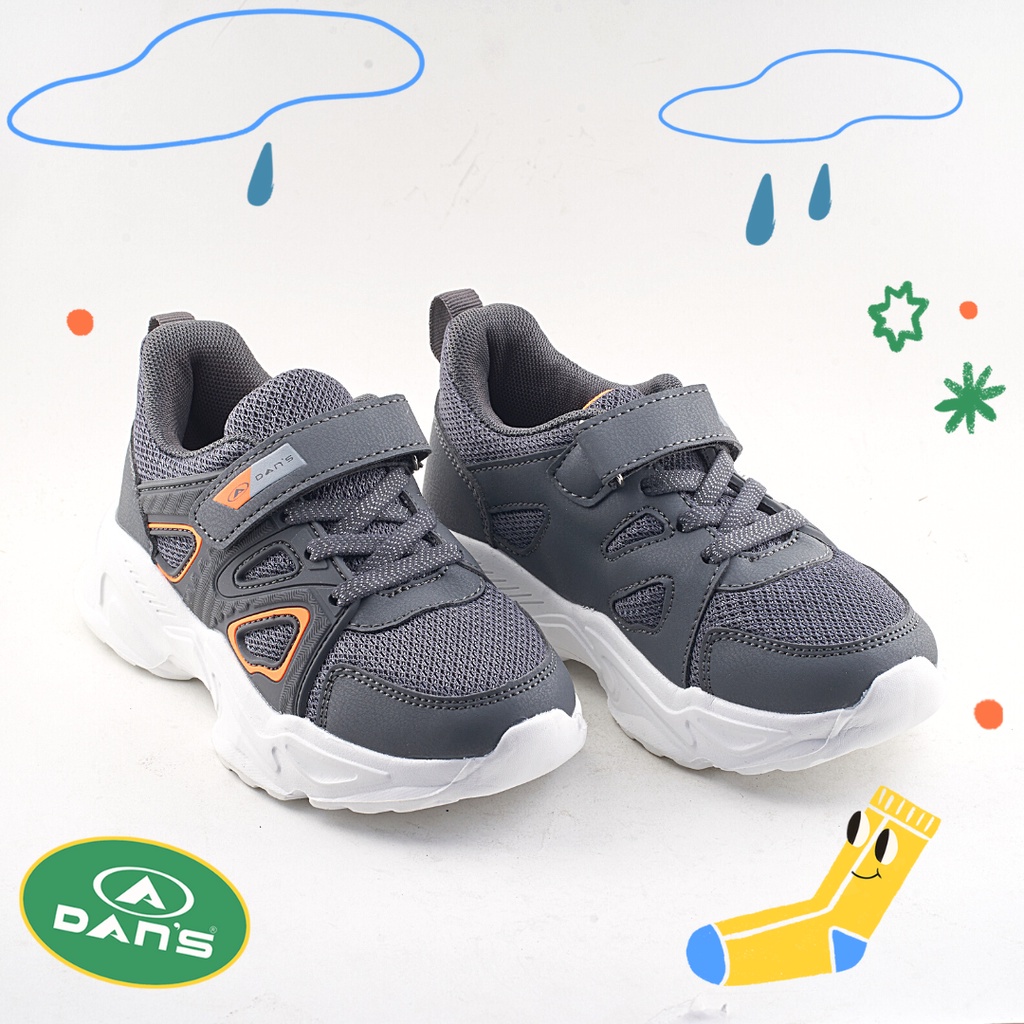 Dans Robson Sepatu Sneakers Anak Laki-Laki - Grey