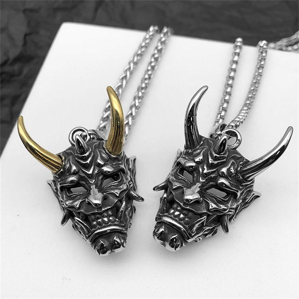 Nanas Prajna Liontin Fashion Pesona Rantai Rock Punk Retro Titanium Steel Kalung