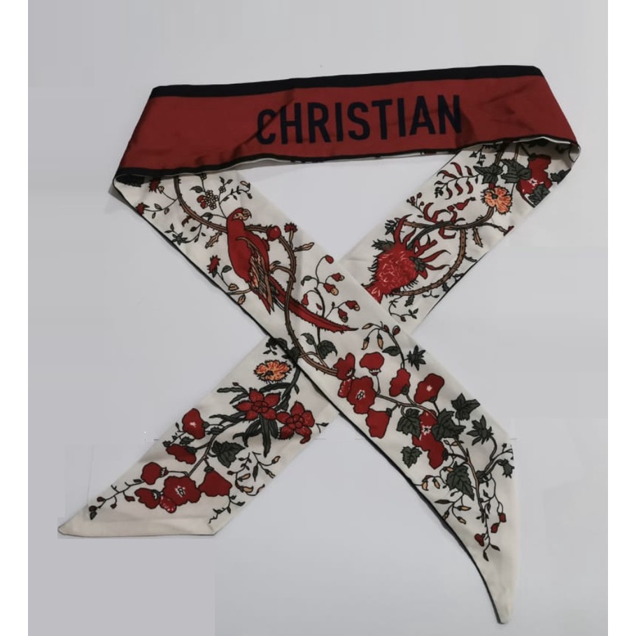 Premium CHRISTMAS NATAL Christian Multi fungsi Korea Silk Scarf Satin Syal / Bandana Korea Fashion/ Twilly Bag / Ikat Rambut Korea Scarf Leher