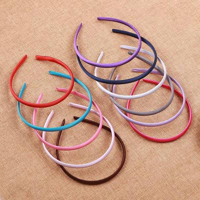 Aksesoris Rambut Bando/Bandana Warna Warni Plastik 10mm Harga/1Pc