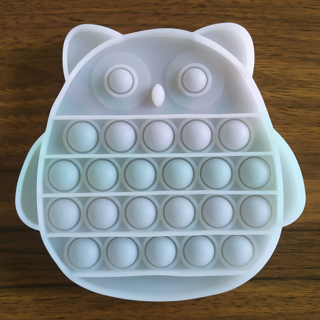 Pop It Fidged Toys Mainan TikTok Push Pop-Owl UV
