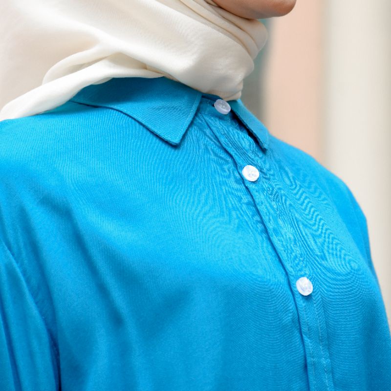 Pakaian Wanita - Nizma Oversize Shirt / Kemeja wanita Jumbo Lengan Panjang Kekinian