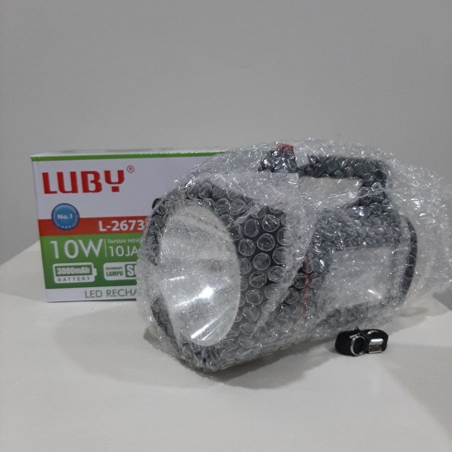 Senter LUBY L-2673 10 watt &amp; Emergency BERGARANSI RESMI