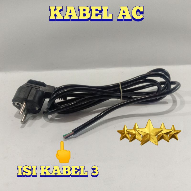 KABEL POWER /AC KABEL BUNTUNG ISI 3ASLI TEMBAGA