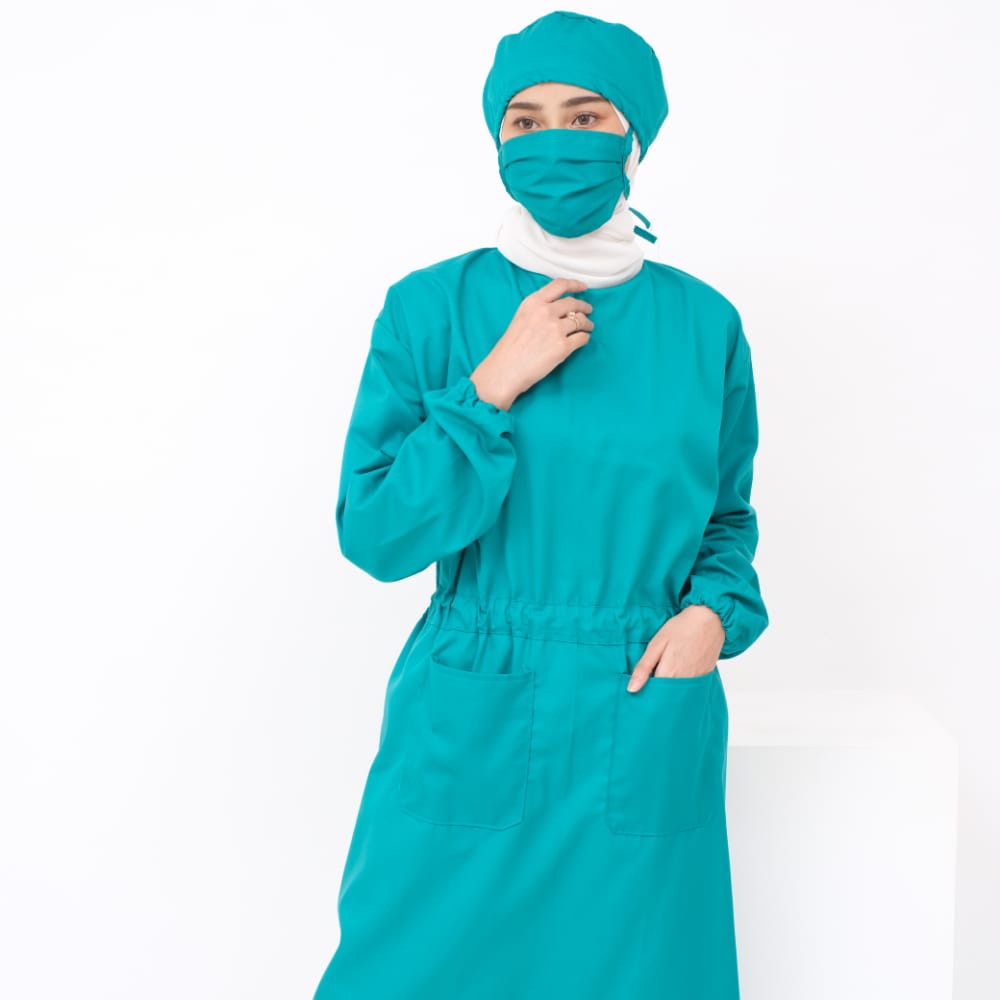 Gown medis/ Goun Medis / Surgical Gown Model kerut