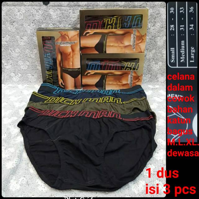 Toko abel grosir celana dalam pria katun m,l,xl warna random