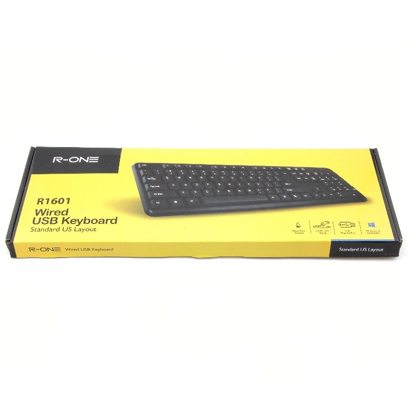 Promo Murah Keyboard USB dari R-ONE Yang Mempunyai desain Simpel!! - Hitam