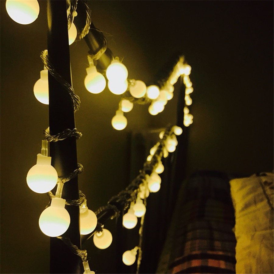 Marble Light 5meter COLOKAN - Lampu Gantung Hias Bola Anggur - Dekorasi