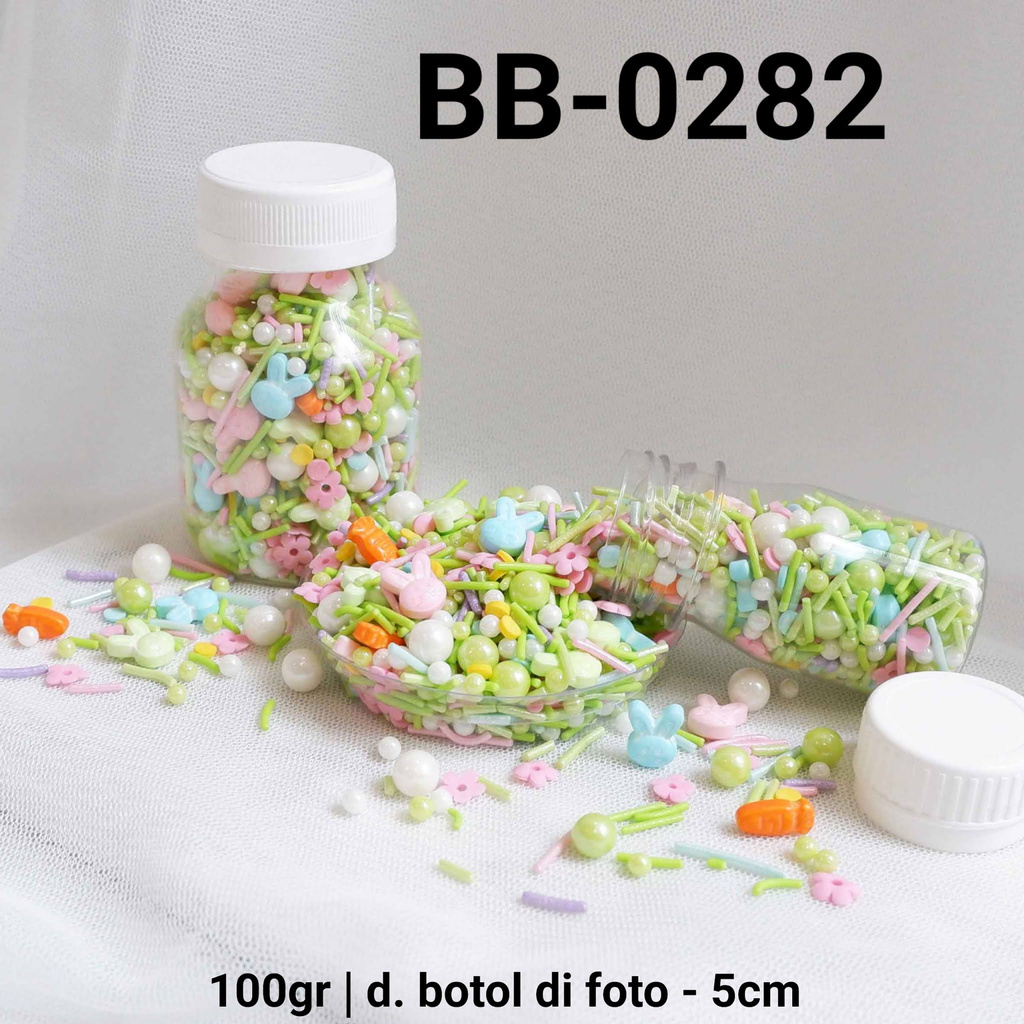 

BB-0282 Sprinkles sprinkle springkel 100gr bunny wortel kelinci bunga yamama baking grosir murah sprinkles cake dekorasi mutiara trimit decoration story sprinklestory sprinklesstory sprinkle story yamama baking