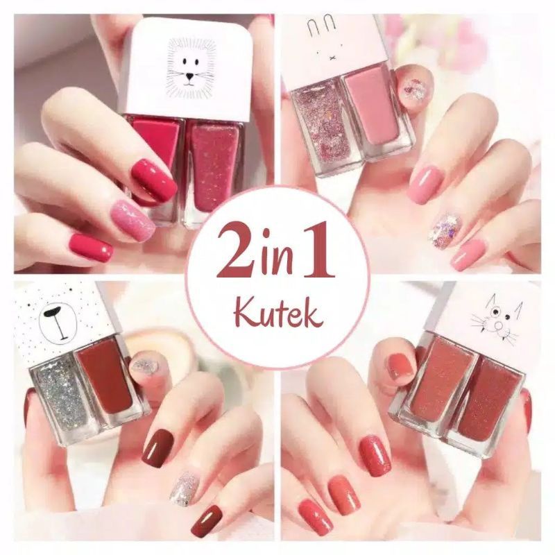 [TERMURAH] KUTEK KUKU KOREA 2IN1 - KUTEK 2IN1 - KUTEK KOMBINASI 2 B