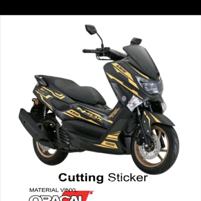 STRIPING CUTTING STICKER NMAX motor black doff sticker gold TERMURAH