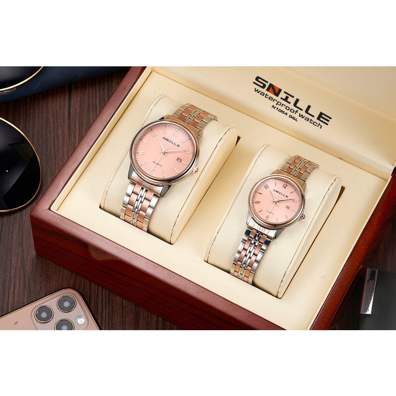 JAM TANGAN COUPLE SNILLE N 1054 ANTI AIR-JAM TANGAN RANTAI-JAM TANGAN FASHION