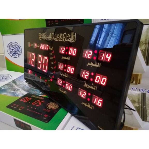 Jam Dinding Digital LED ADZAN SHOLAT 5 Waktu Clock 4622 Y1 (Manual) dan 4622 Y3 (Auto)