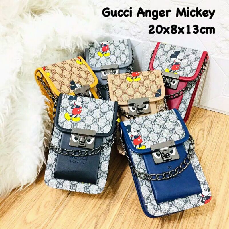 TAS SELEMPANG TAS HP GUCCI ANGER MICKEY