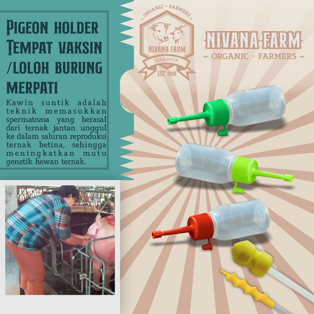 Kateter Babi Chateter Babi Foam Spiral + Botol Sperma 2set