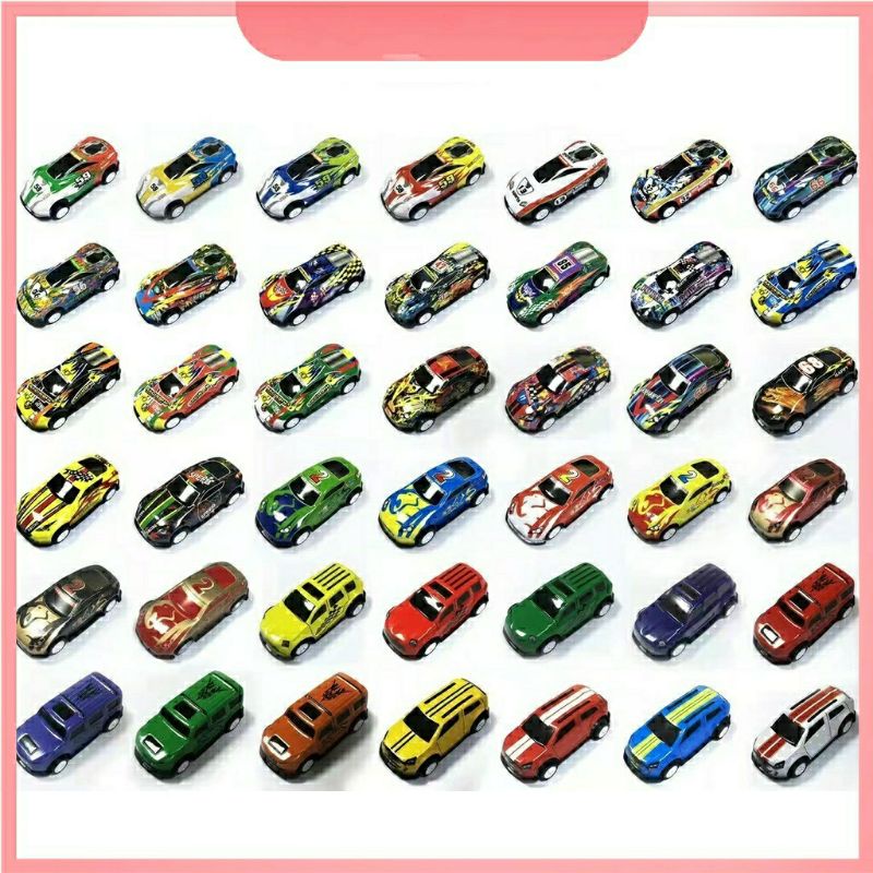 Mainan Anak Mobil Mini Pull Back Bahan Alloy - Racing Mini Car Kids Toys Toddler Toys