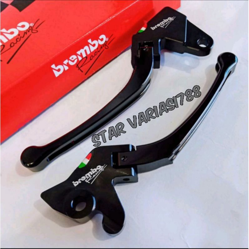 Handle handel lipat rem mio kiri kanan mio sporty, mio smile, mio soul, mio j, mio m3 full cnc hitam