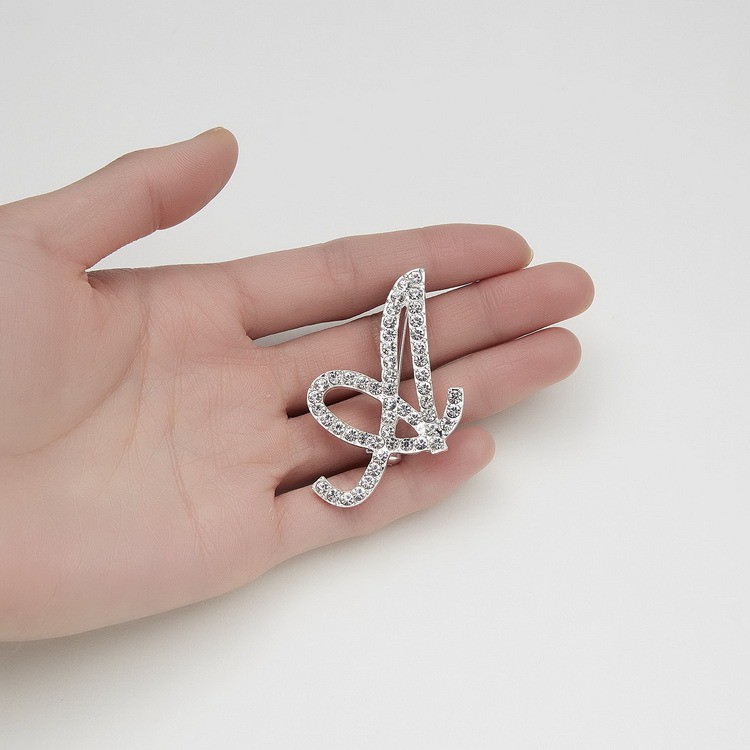 MURMURE.ID | SILVER BROS HURUF ALFABET TUSPIN HIJAB BROS NAMA JILBAB WARNA SILVER PART 1 JW026-5