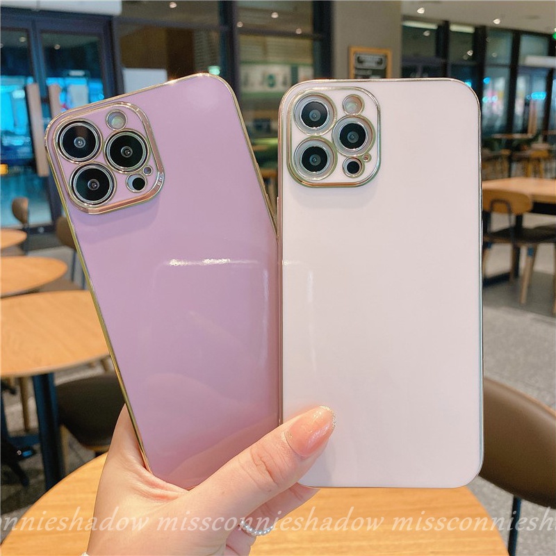 Soft Case Bahan TPU Karet Anti Jatuh Untuk iPhone 11 13 12 Pro MAX 7Plus 8Plus X XS MAX 6 6S 7 8 Plus XR SE 2020