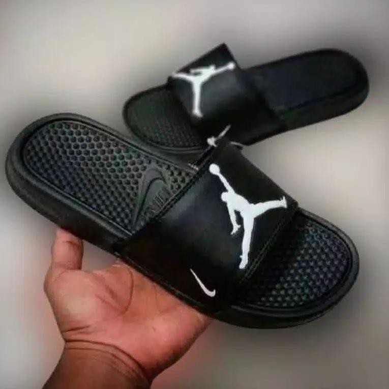 Jual LOJ Sandal Nike Jordan Slides Sandal Pria Nike Bennasi Swoosh ...