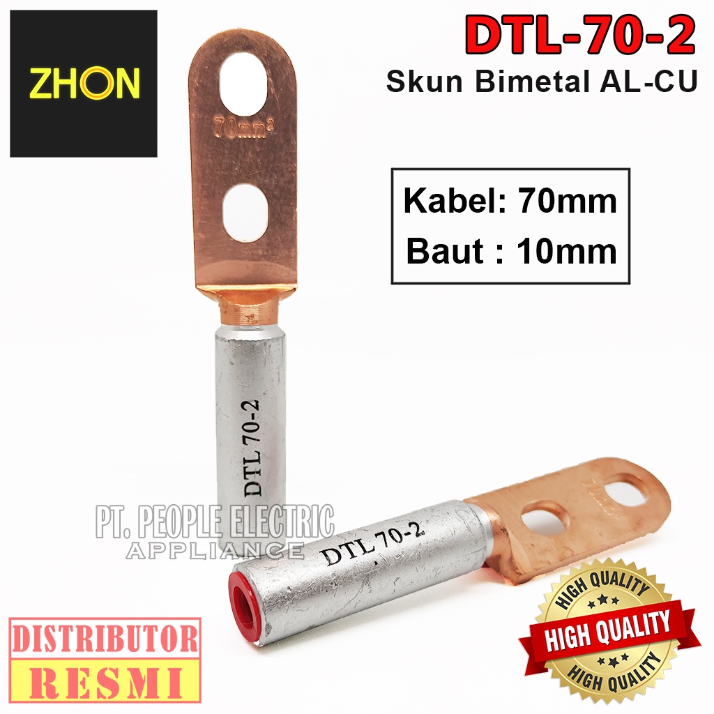 DTL-2-70mm 2 LUBANG BIMETAL AL-CU