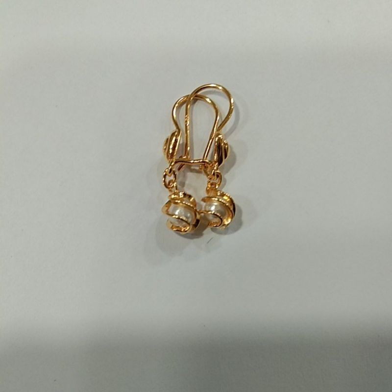 anting desi bandul mutiara 1 gram emas muda