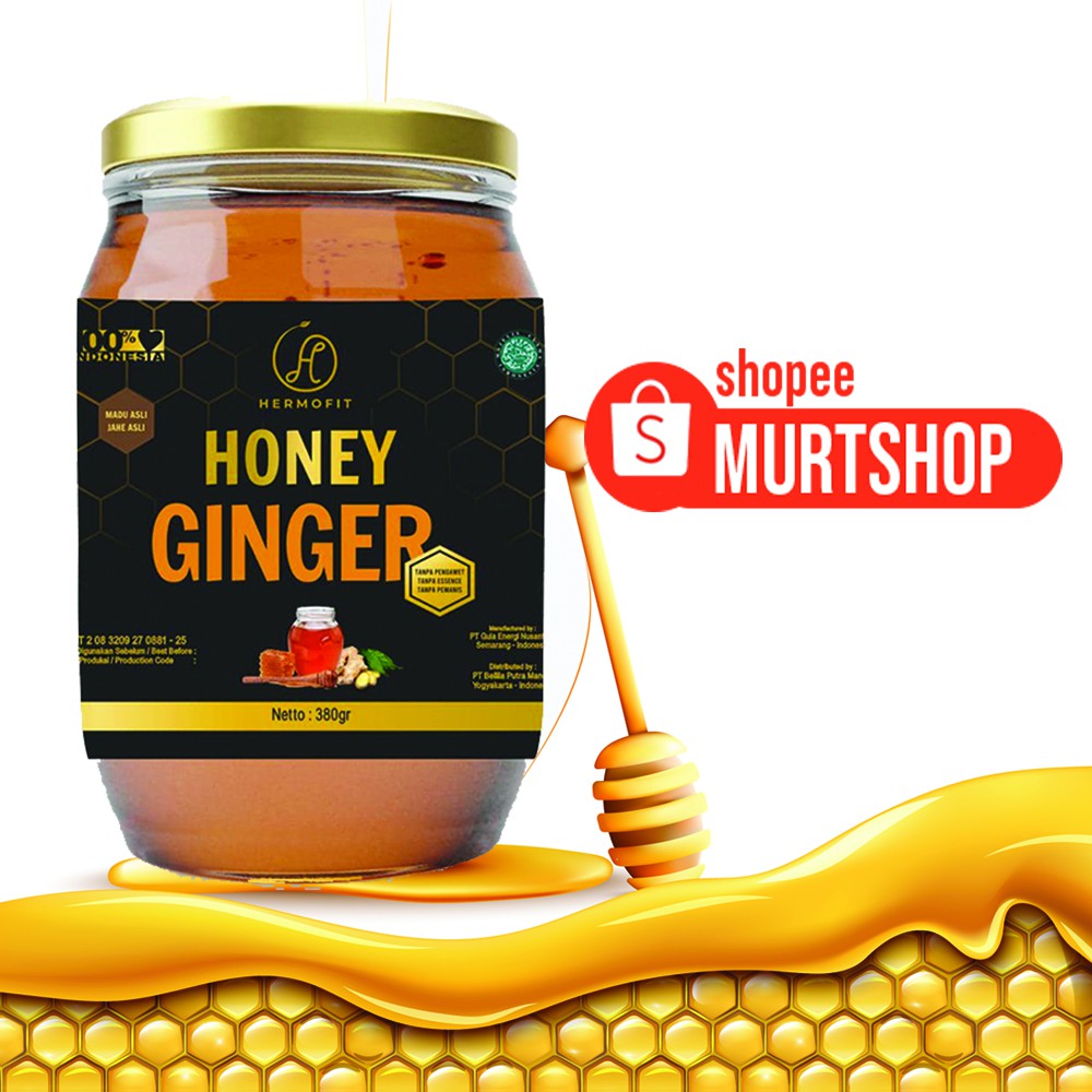 

Hermofit Honey Ginger 380gr berisi 100% Madu murni dng Irisan Jahe, Menjaga Jantung Sehat