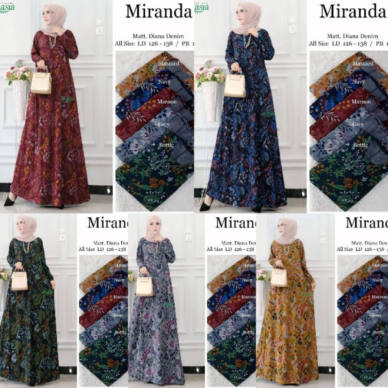 gamis jumbo dress terbaru miranda jumbo maxy diana denim