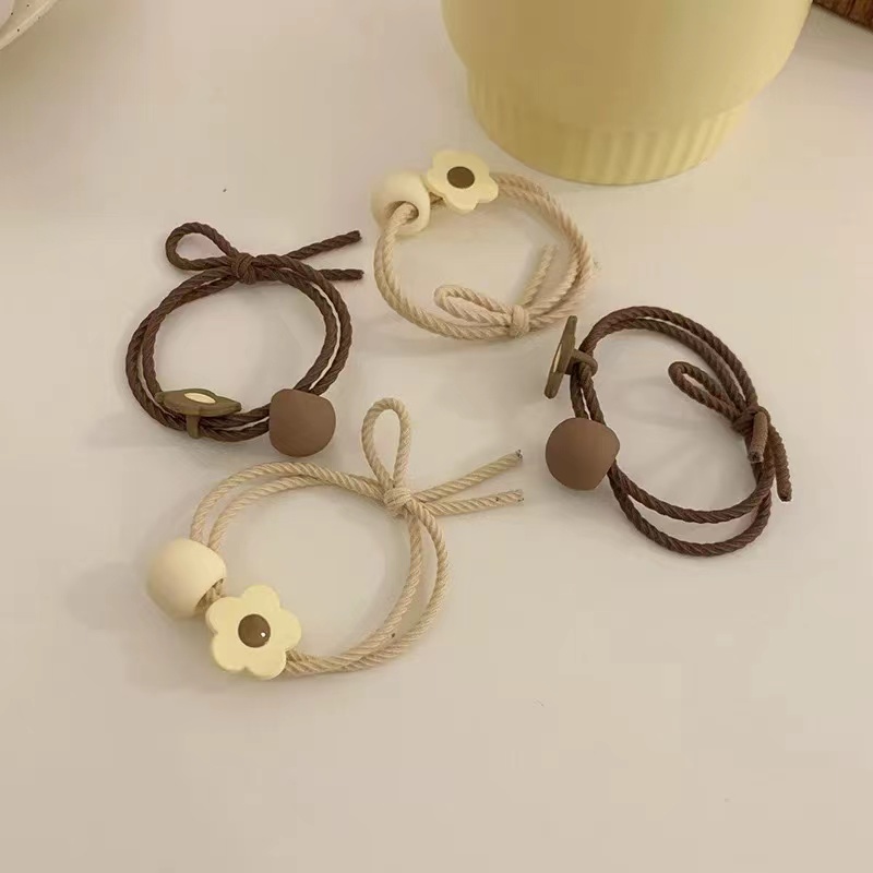 Ikat Rambut Wanita Fashion Motif Bunga Tunggal - Srunchie Bunga