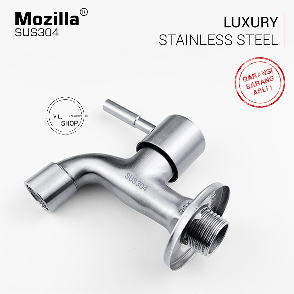 KRAN AIR PREMIUM STAINLESS STEEL MOZILLA SUS304 SUS 304 WALL TAP FAUCET / KERAN TEMBOK DINDING STENL