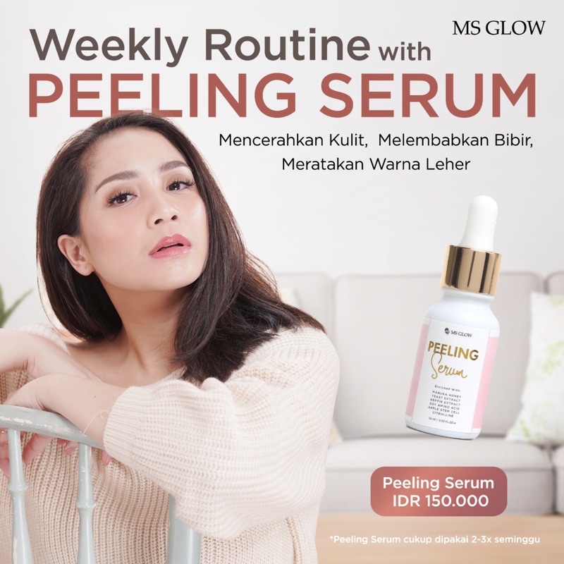 Jual [ORIGINAL] PEELING SERUM MS GLOW | SERUM EKSFOLIASI (FREE Masker ...