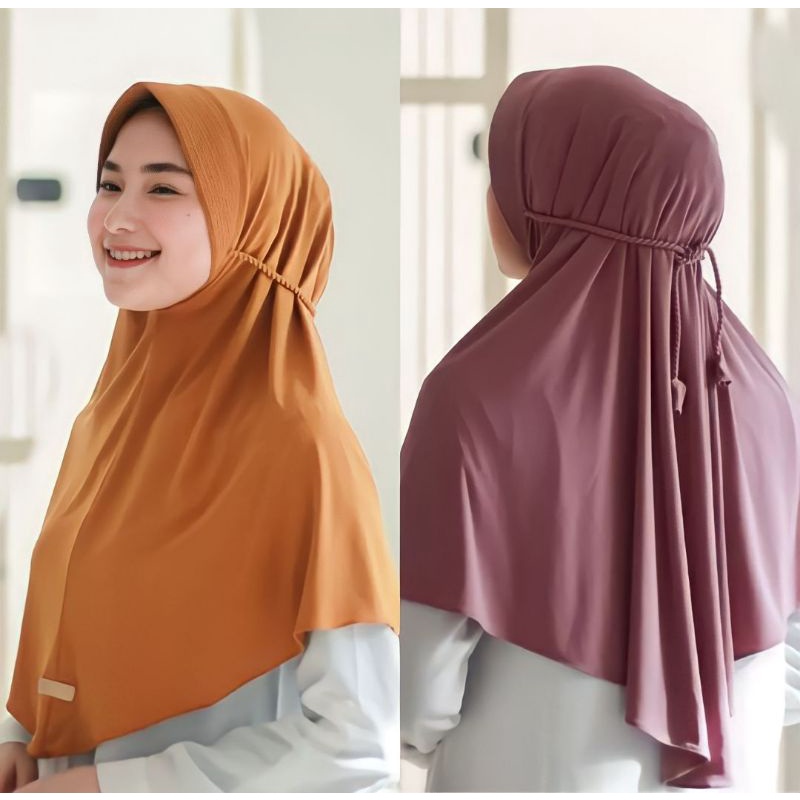 Bergo Tali Kepang Pet Antem Jersey Premium