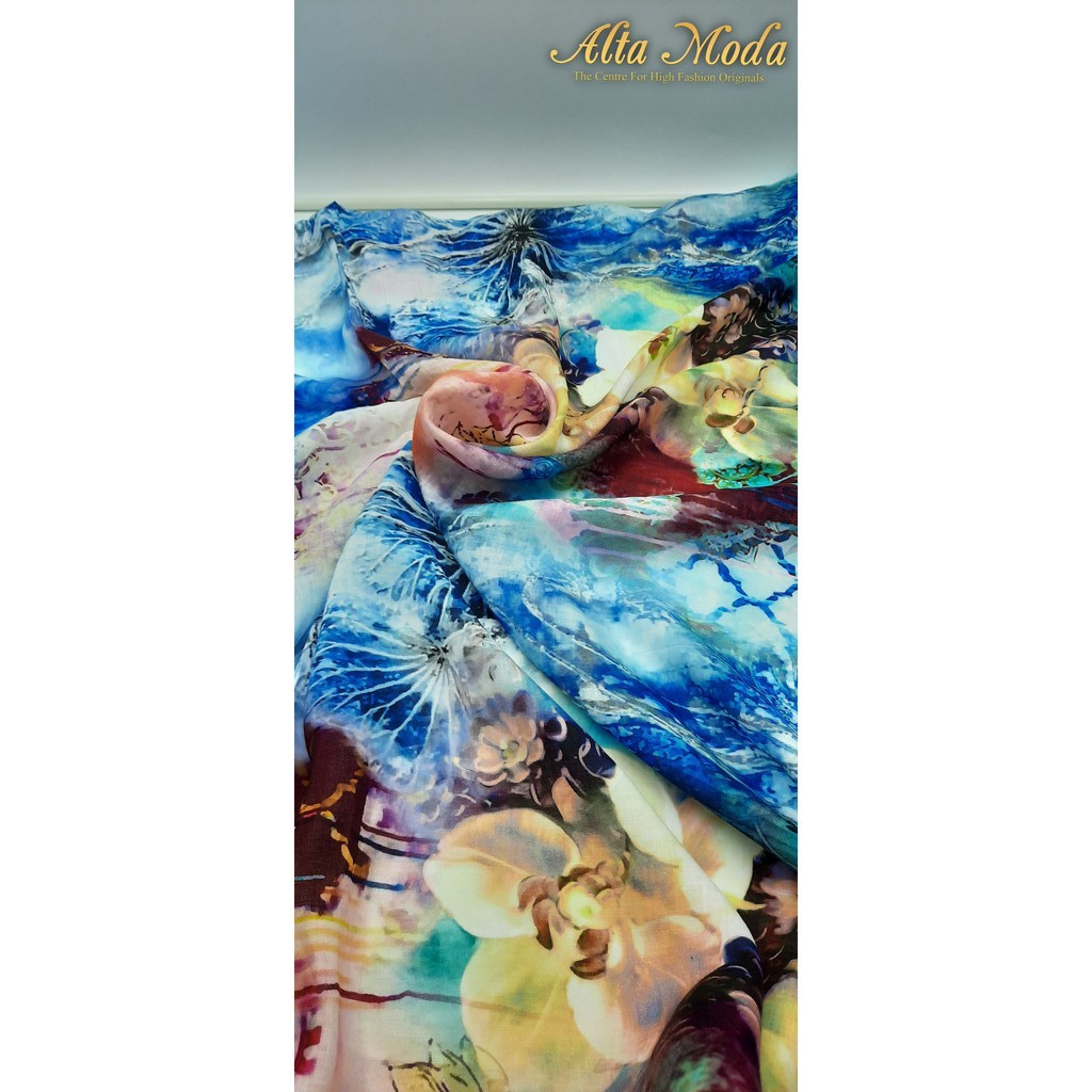 

Alta Moda Linen Motif Fancy Floral Abstract Kain (1 M)