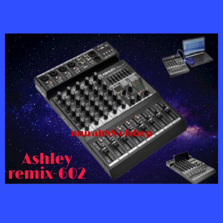 mixer audio ashley remix -602 bluetooth with soundcard  usb  original