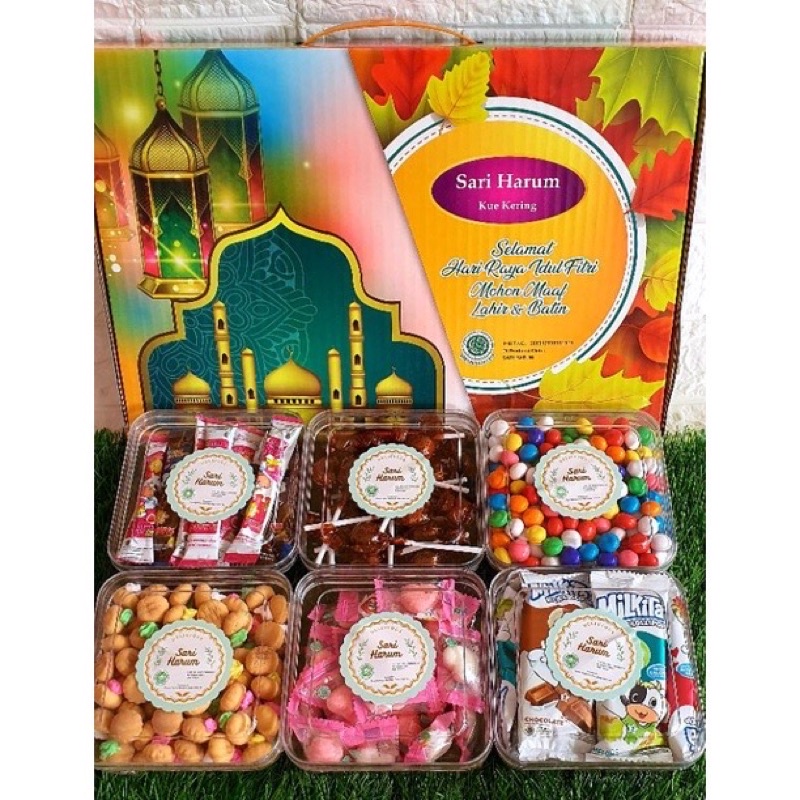 

Paket Manis Lebaran SARI HARUM - Paket Permen Toples Idul fitri Hampers