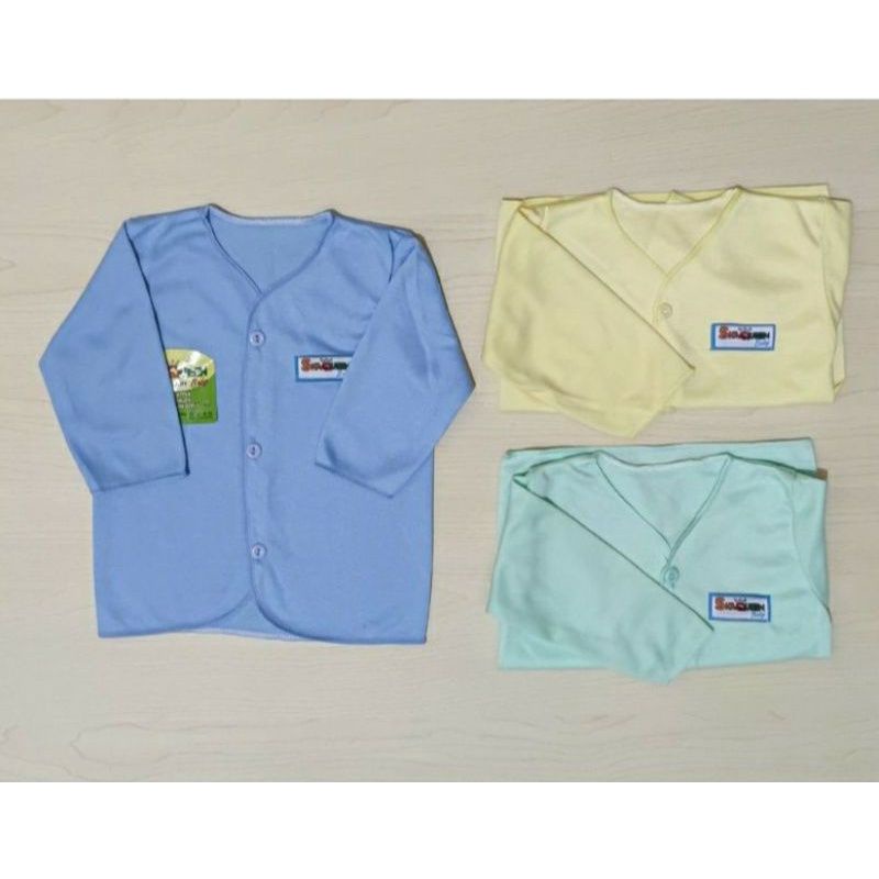 6PCS ATASAN POLOS LENGAN PANJANG SHAQUEeN BAHAN HALUS &amp; LEMBUT / BAJU BAYI MURAH NEWBORN