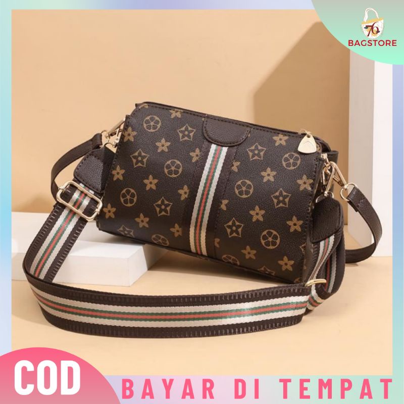 [IMPORT] T8313 - TAS SELEMPANG WANITA FASHION IMPORT - DAPAT 2 TALI - 76BAGSTORE