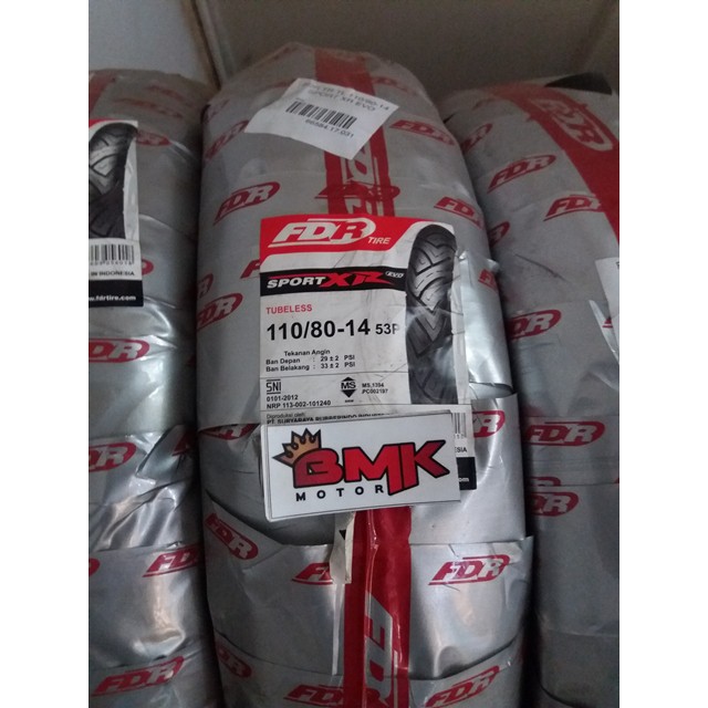 FDR SPORT XR EVO 100/80-14 TUBELESS