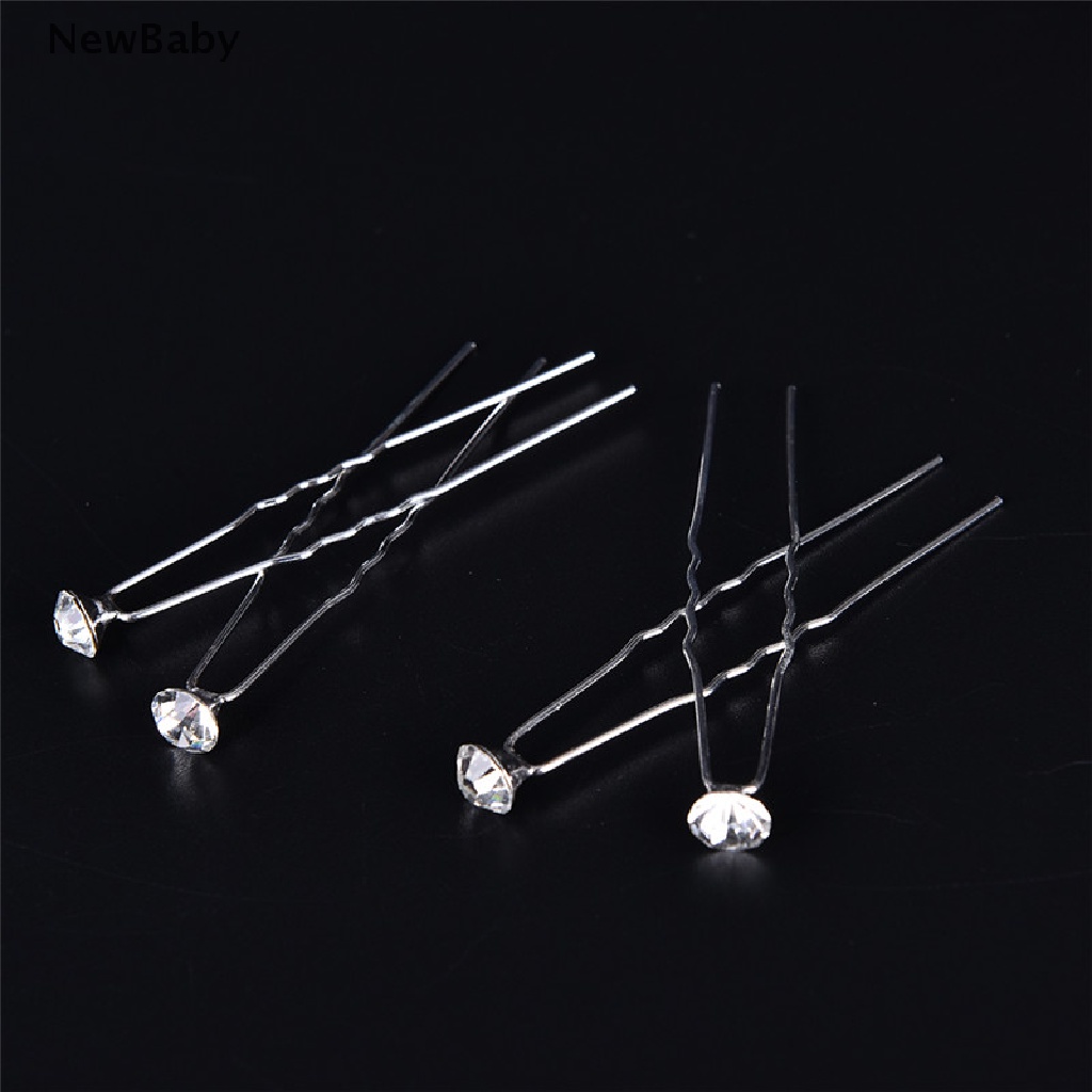 NewBaby 20PCS Clear Crystal Rhinestone Diamante Wedding Bridal Prom Hair Pins Hairpin ID