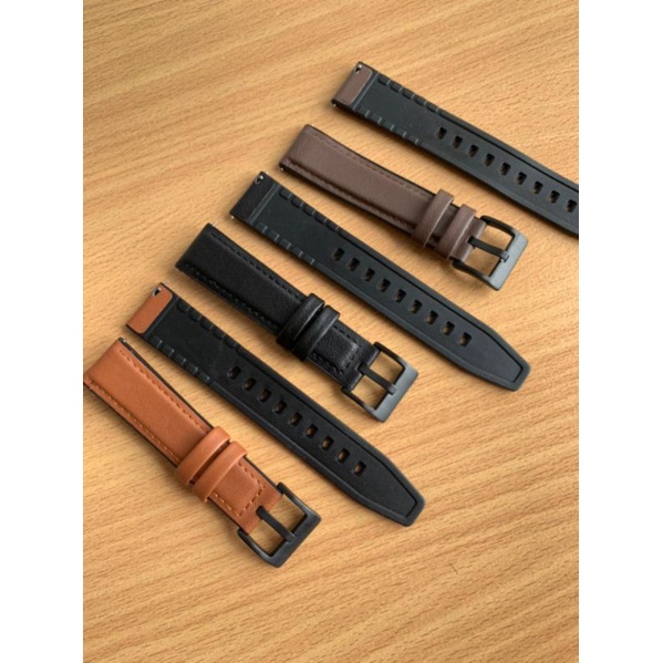 Strap Tali Jam Tangan Kulit combinasi Karet limited stock