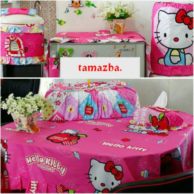 Sarung Galon Kulkas Magic com, Sofa, Home set, Sarung Kursi Makan "Hello Kitty"