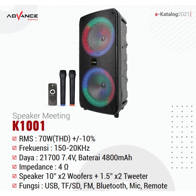 Speaker ADVANCE K1001 BT(Bluetooth)