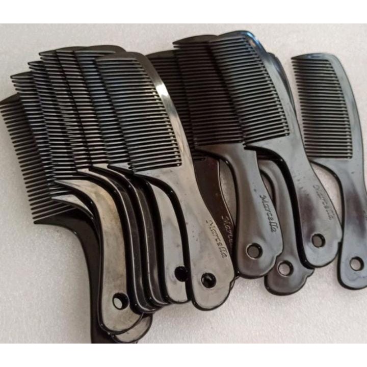 Sisir rambut hitam polos / sisir marchella warna hitam per pcs