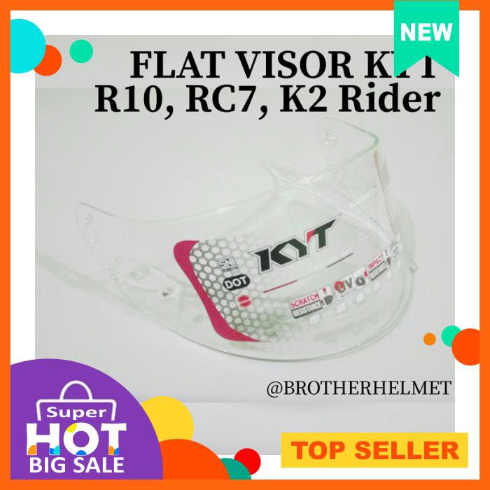 Flat Visor Kyt R10 Rc7 K2R K2 Rider Pinlock Ready